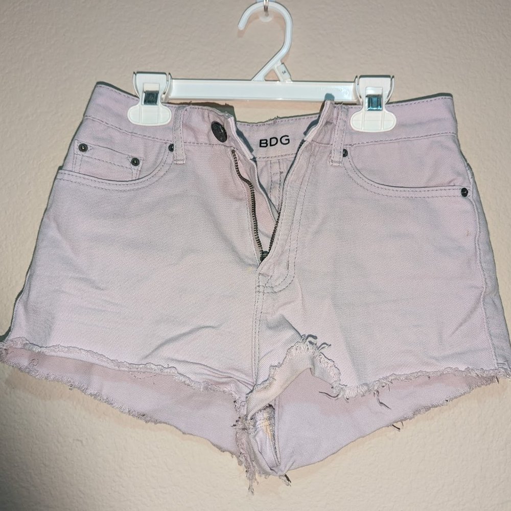 High Waisted Off-Pink Cheeky Shorts from BDG
